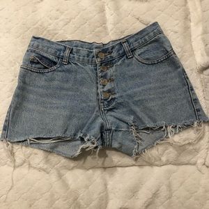 Multi Botton High Waisted Shorts
